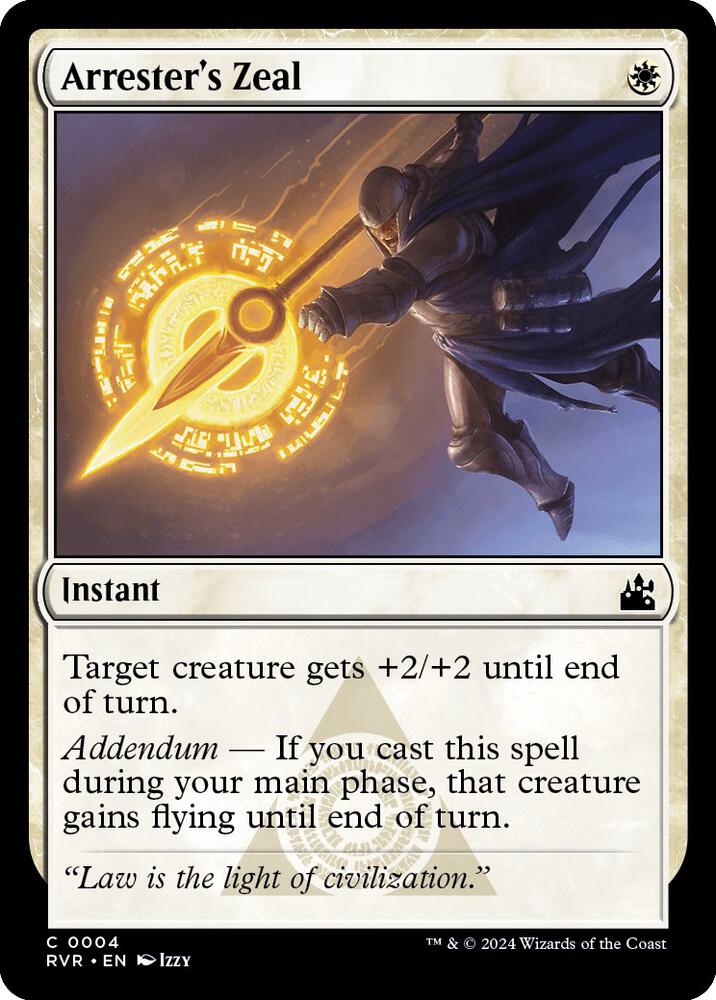 Arrester's Zeal 4 card from Ravnica Remastered