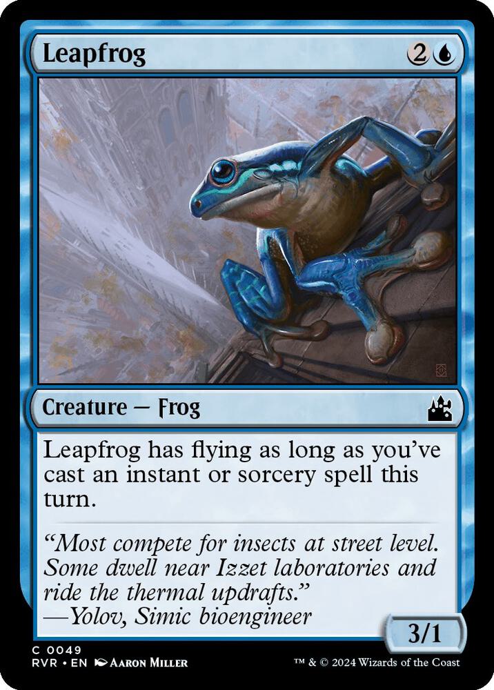 Leapfrog 49 card from Ravnica Remastered