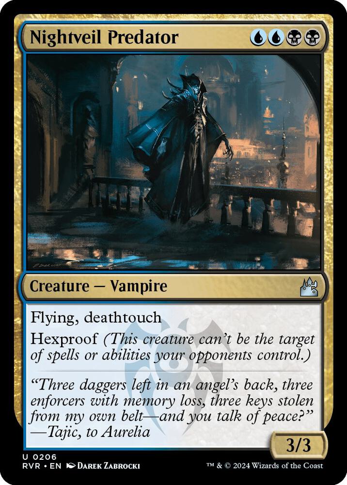 Nightveil Predator 206 card from Ravnica Remastered