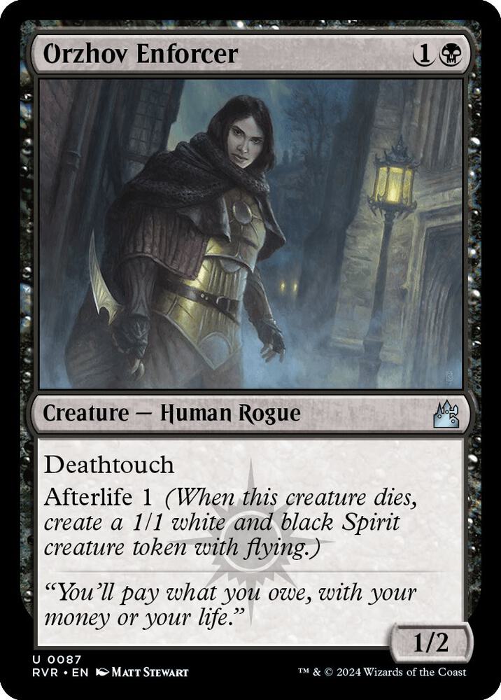 Orzhov Enforcer 87 card from Ravnica Remastered