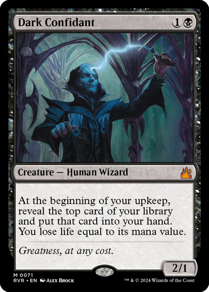 Dark Confidant 71 card from Ravnica Remastered