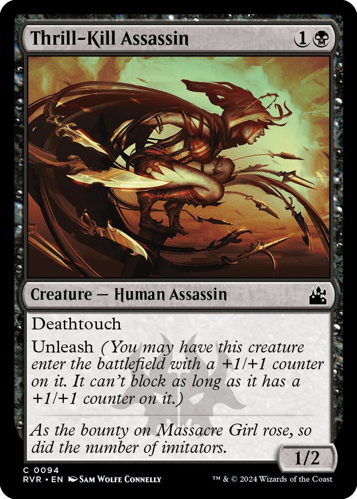 Thrill-Kill Assassin 94 card from Ravnica Remastered