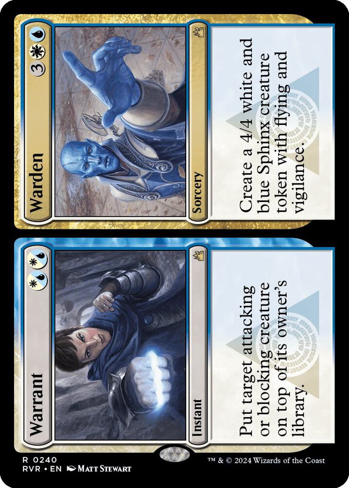 Warrant // Warden 240 card from Ravnica Remastered