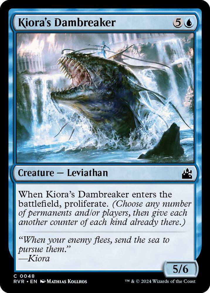 Kiora's Dambreaker 48 card from Ravnica Remastered