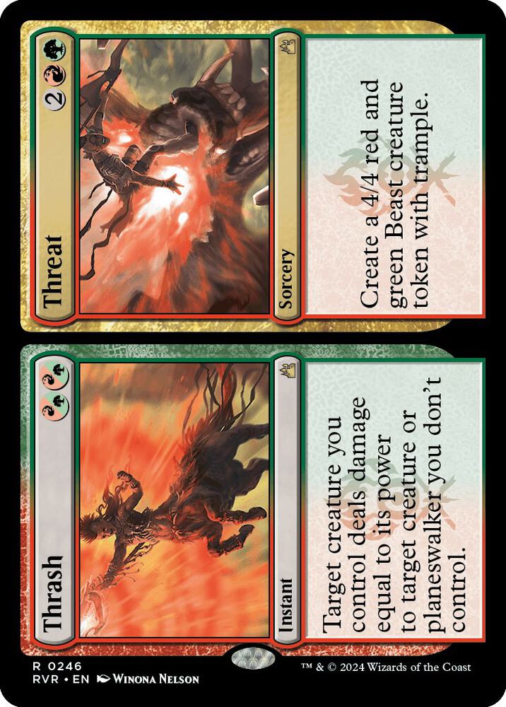 Thrash // Threat 246 card from Ravnica Remastered