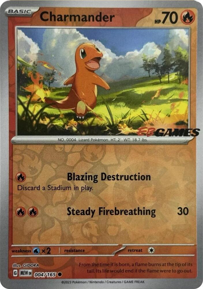 Charmander (EBGames Exclusive) 004/165 card from Miscellaneous Cards & Products