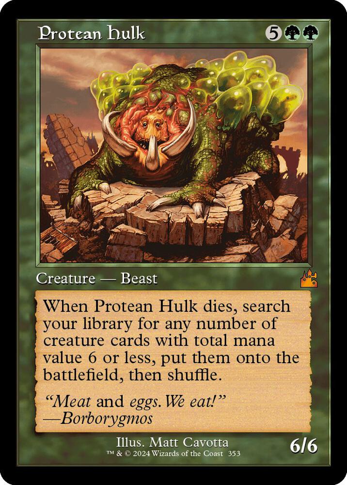 Protean Hulk (Retro Frame) 353 card from Ravnica Remastered