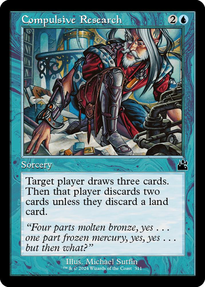 Compulsive Research (Retro Frame) 311 card from Ravnica Remastered