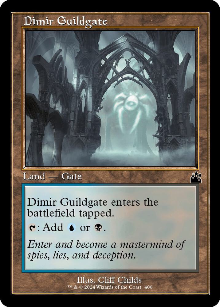 Dimir Guildgate (Retro Frame) 400 card from Ravnica Remastered