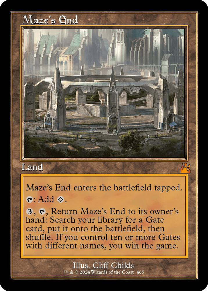Maze's End (Retro Frame) 465 card from Ravnica Remastered