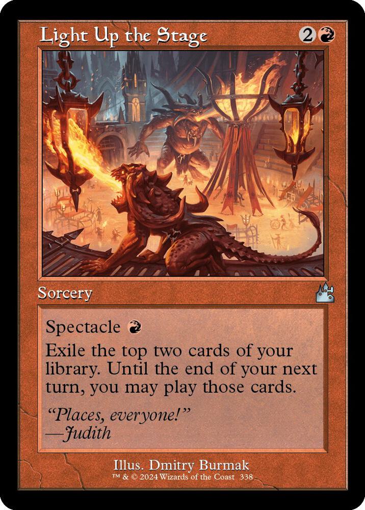 Light Up the Stage (Retro Frame) 338 card from Ravnica Remastered