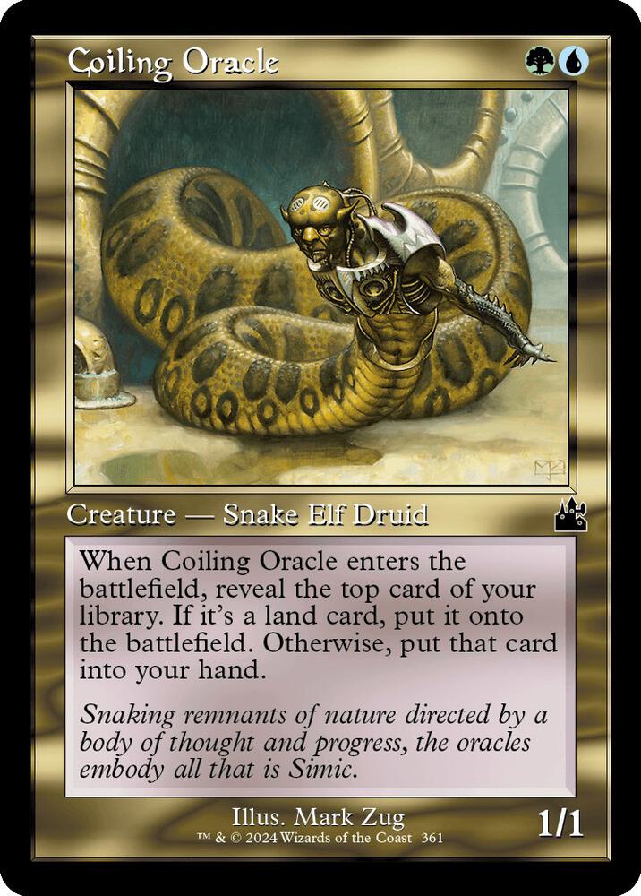 Coiling Oracle (Retro Frame) 361 card from Ravnica Remastered