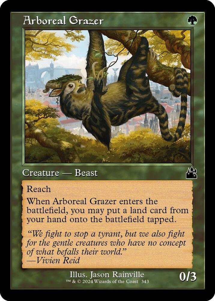 Arboreal Grazer (Retro Frame) 343 card from Ravnica Remastered