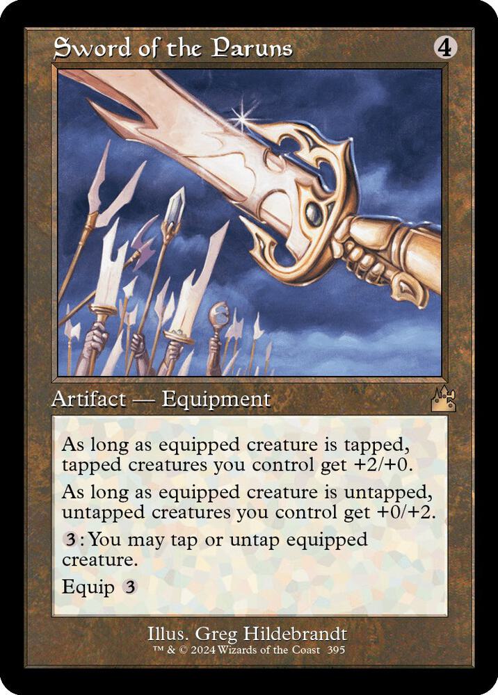 Sword of the Paruns (Retro Frame) 395 card from Ravnica Remastered