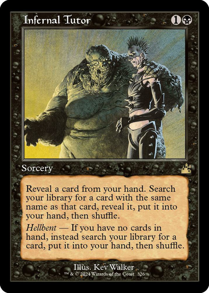 Infernal Tutor (Retro Frame) 326 card from Ravnica Remastered