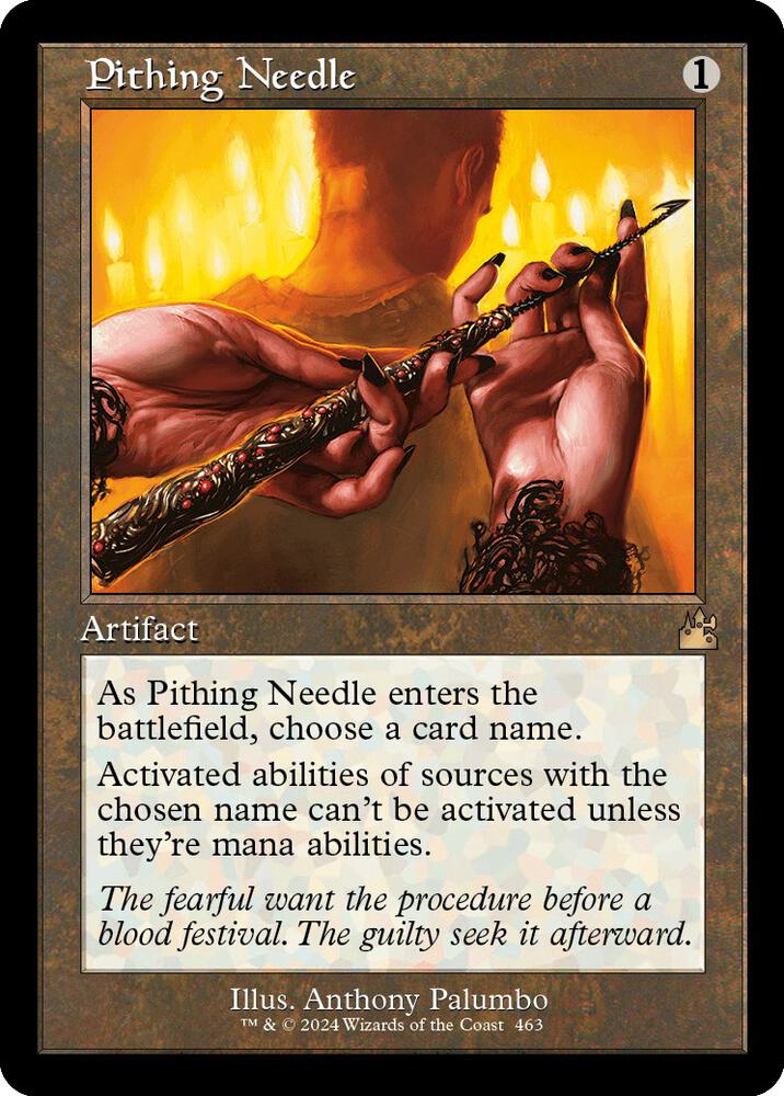 Pithing Needle (Retro Frame) 463 card from Ravnica Remastered