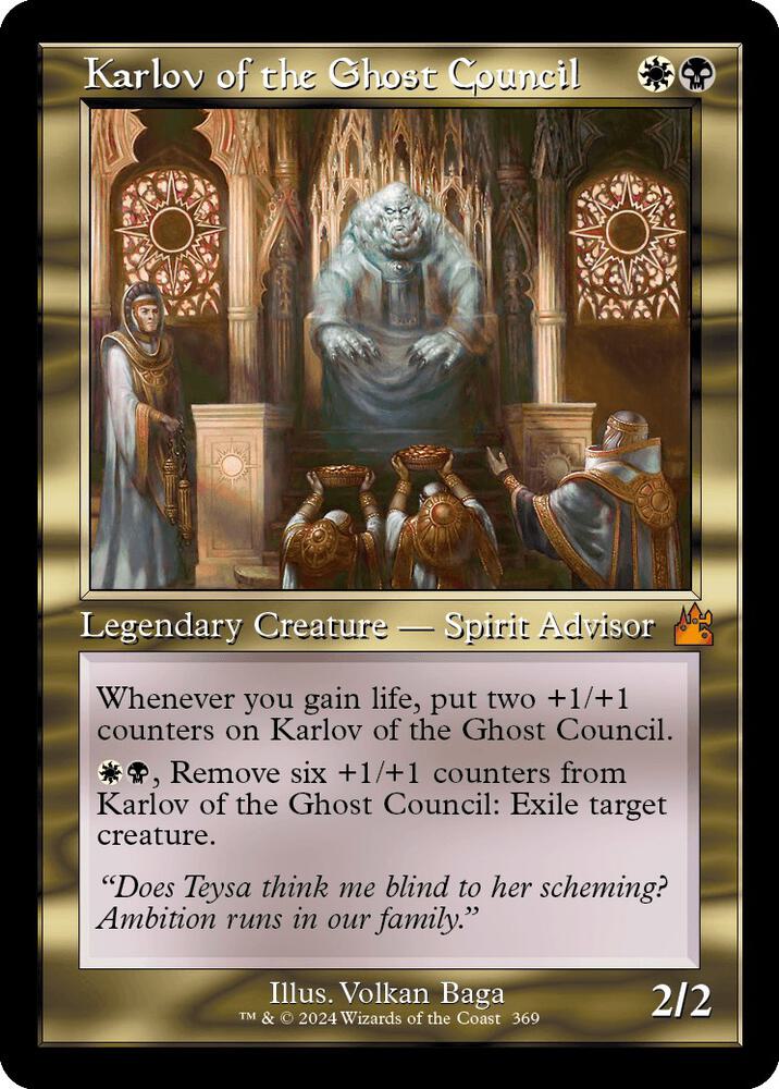 Karlov of the Ghost Council (Retro Frame) 369 card from Ravnica Remastered