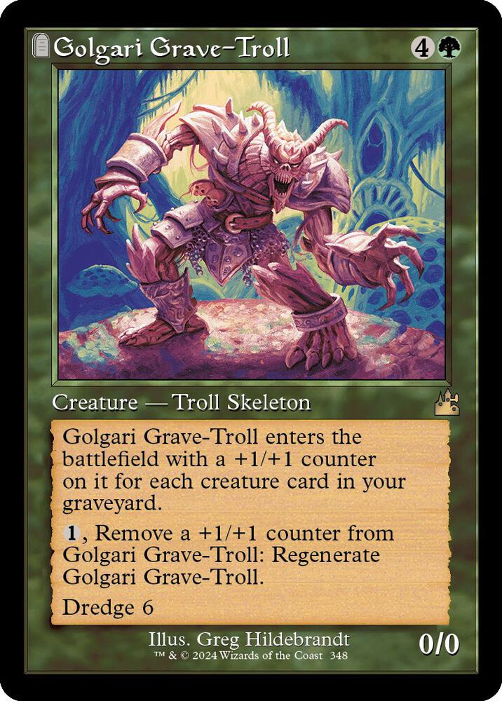 Golgari Grave-Troll (Retro Frame) 348 card from Ravnica Remastered