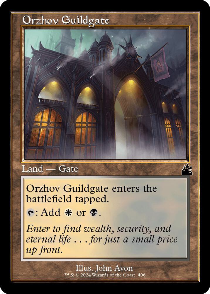 Orzhov Guildgate (Retro Frame) 406 card from Ravnica Remastered