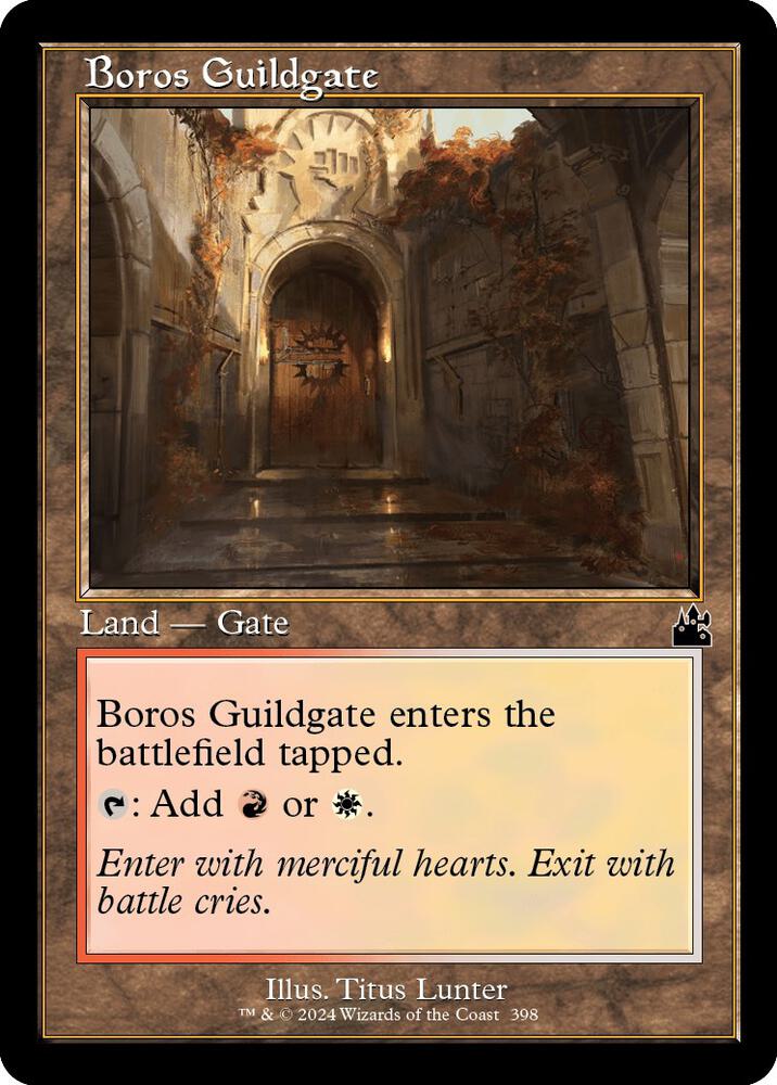 Boros Guildgate (Retro Frame) 398 card from Ravnica Remastered