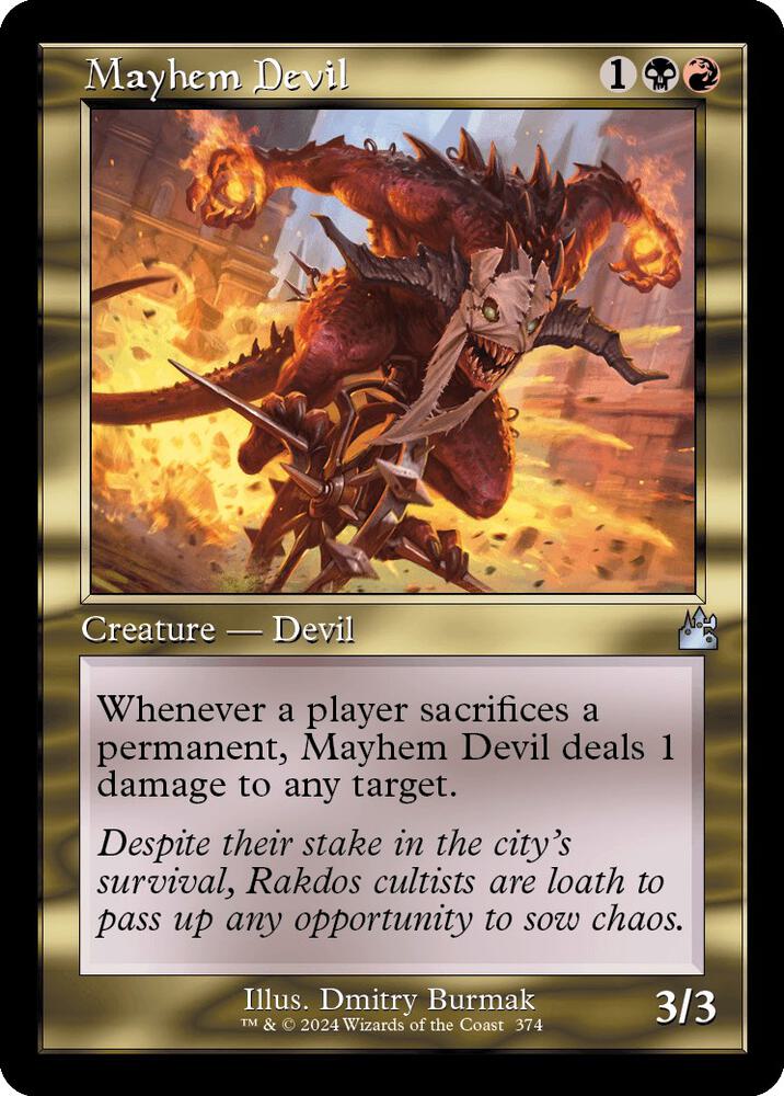 Mayhem Devil (Retro Frame) 374 card from Ravnica Remastered