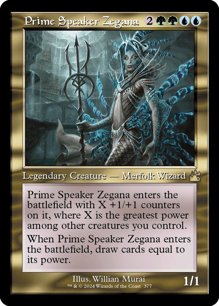 Prime Speaker Zegana (Retro Frame) 377 card from Ravnica Remastered
