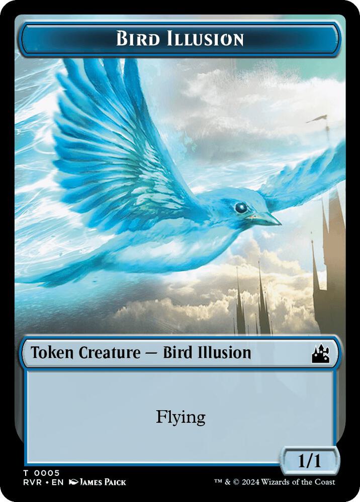 Bird Illusion Token 5 card from Ravnica Remastered