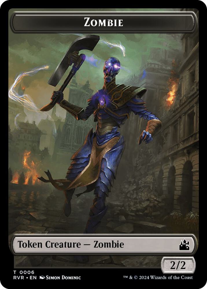 Zombie Token 6 card from Ravnica Remastered