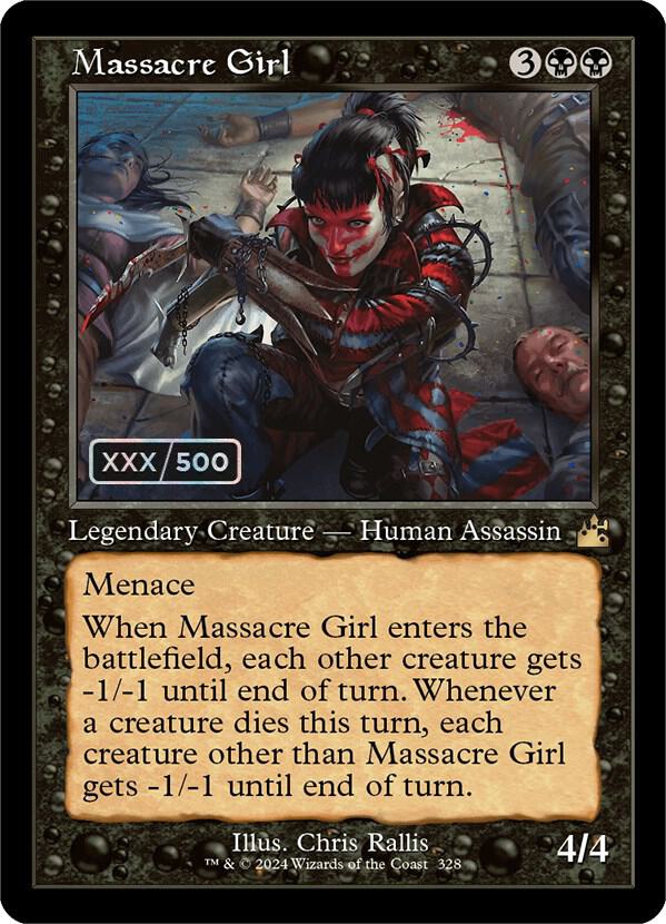 Massacre Girl (Retro Frame) (Serial Numbered) 328 card from Ravnica Remastered