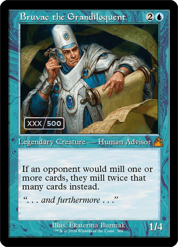 Bruvac the Grandiloquent (Retro Frame) (Serial Numbered) 309 card from Ravnica Remastered