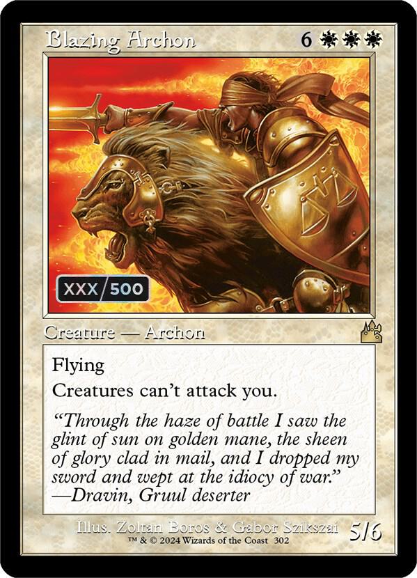 Blazing Archon (Retro Frame) (Serial Numbered) 302 card from Ravnica Remastered