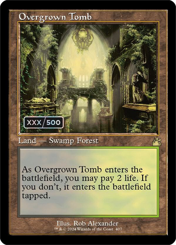Overgrown Tomb (Retro Frame) (Serial Numbered) 407 card from Ravnica Remastered