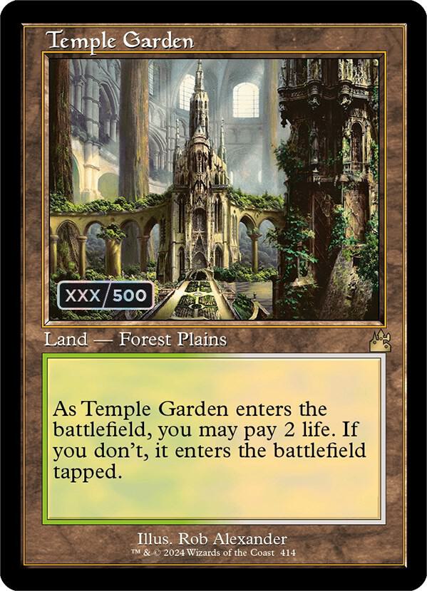 Temple Garden (Retro Frame) (Serial Numbered) 414 card from Ravnica Remastered