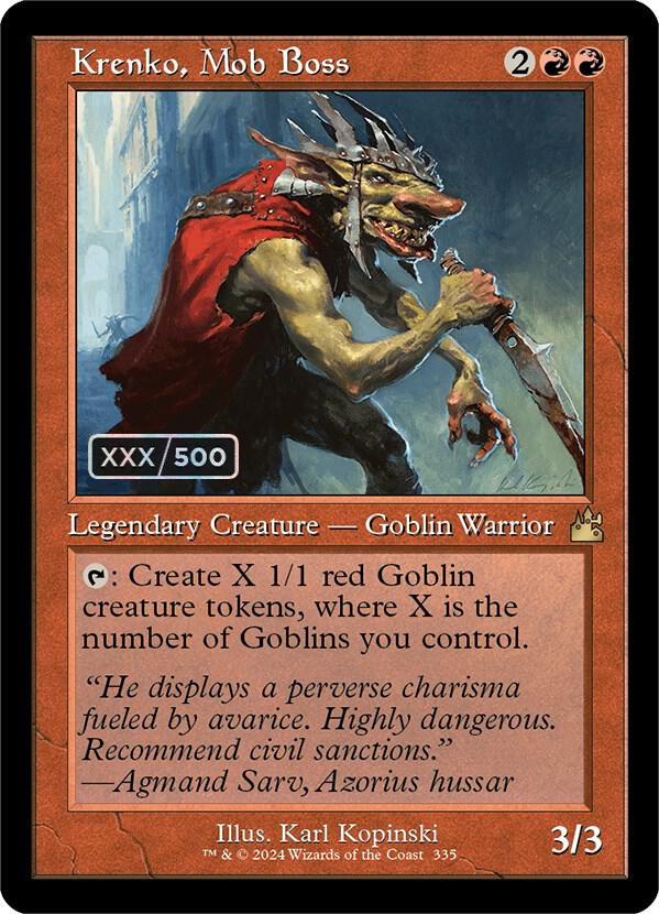 Krenko, Mob Boss (Retro Frame) (Serial Numbered) 335 card from Ravnica Remastered