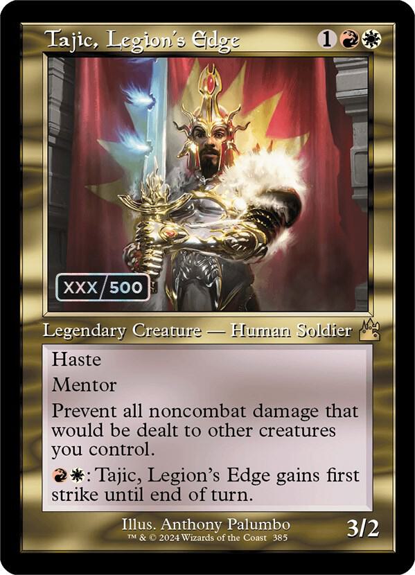 Tajic, Legion's Edge (Retro Frame) (Serial Numbered) 385 card from Ravnica Remastered