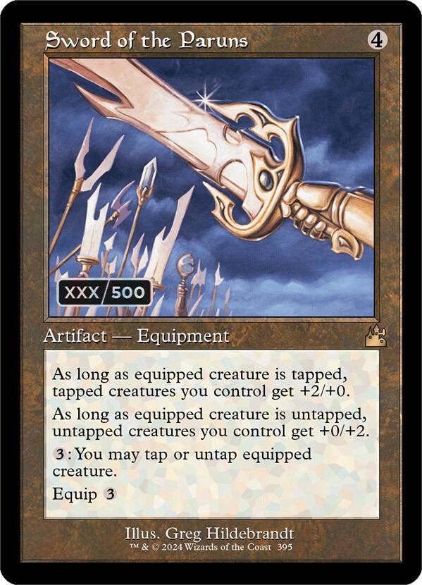 Sword of the Paruns (Retro Frame) (Serial Numbered) 395 card from Ravnica Remastered