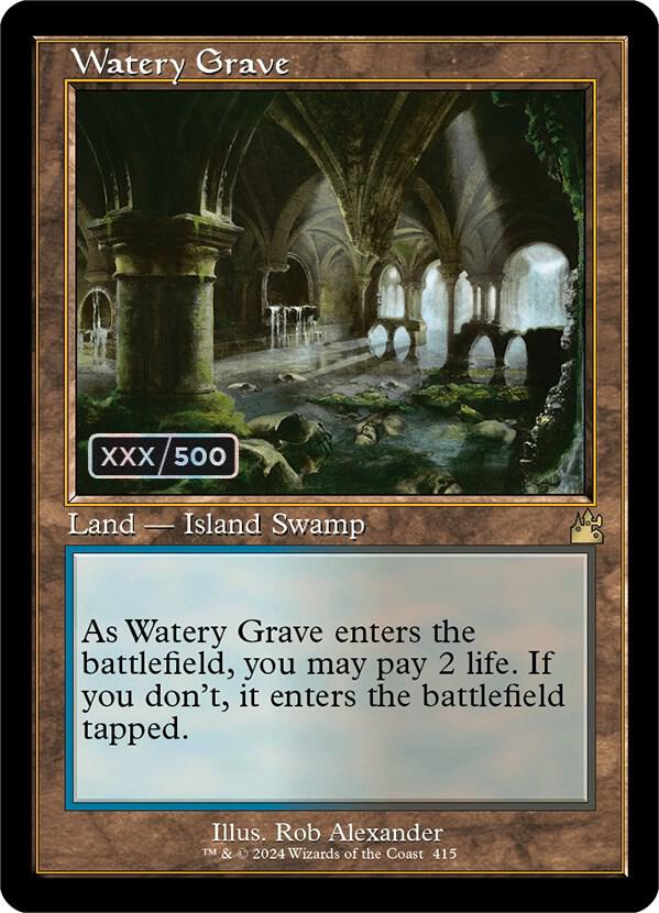 Watery Grave (Retro Frame) (Serial Numbered) 415 card from Ravnica Remastered