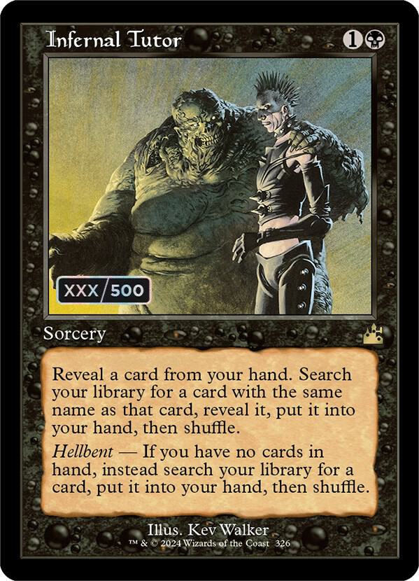 Infernal Tutor (Retro Frame) (Serial Numbered) 326 card from Ravnica Remastered