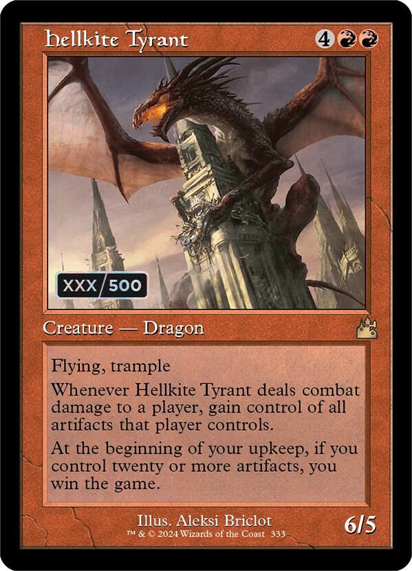 Hellkite Tyrant (Retro Frame) (Serial Numbered) 333 card from Ravnica Remastered