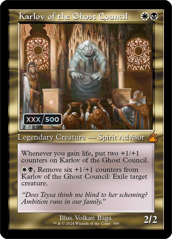 Karlov of the Ghost Council (Retro Frame) (Serial Numbered) 369 card from Ravnica Remastered