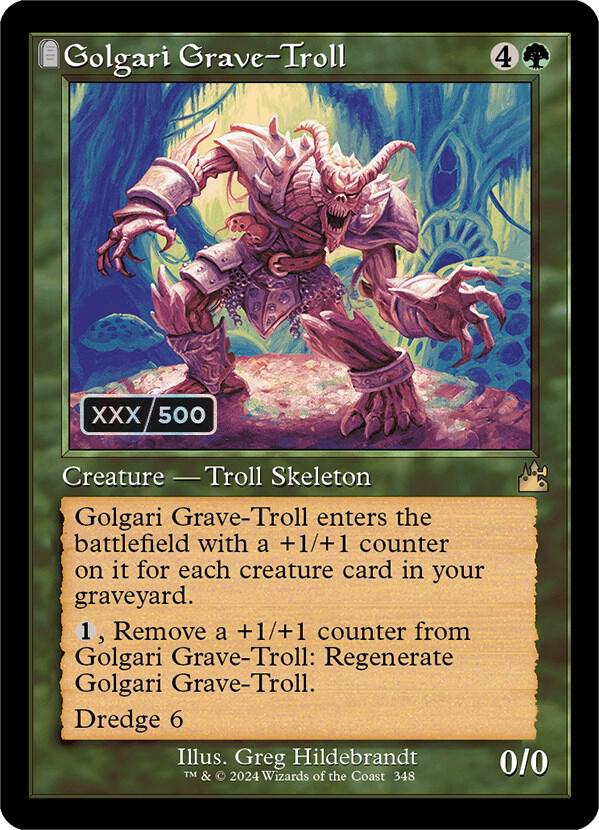 Golgari Grave-Troll (Retro Frame) (Serial Numbered) 348 card from Ravnica Remastered