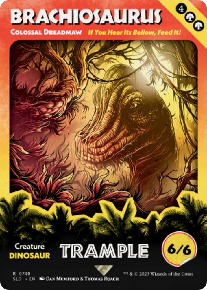 Brachiosaurus - Colossal Dreadmaw 740 card from Secret Lair Drop Series