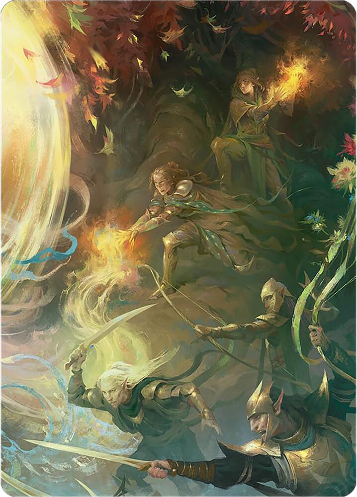 Rally the Galadhrim Art Card 9 card from Art Series: Universes Beyond: The Lord of the Rings: Tales of Middle-earth