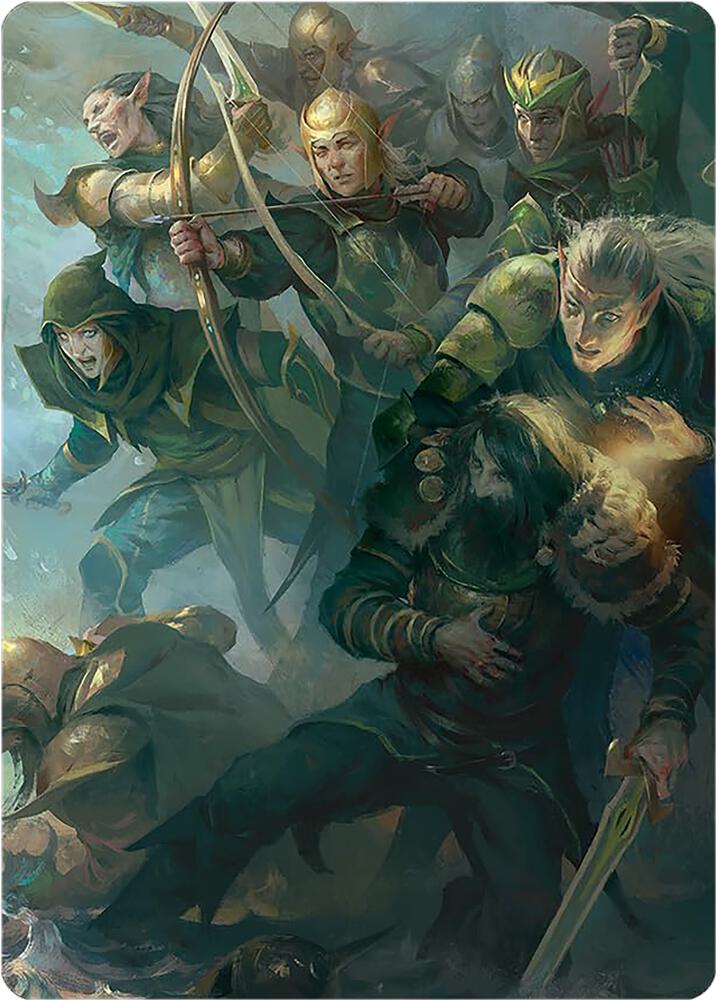Galadhrim Brigade Art Card 12 card from Art Series: Universes Beyond: The Lord of the Rings: Tales of Middle-earth
