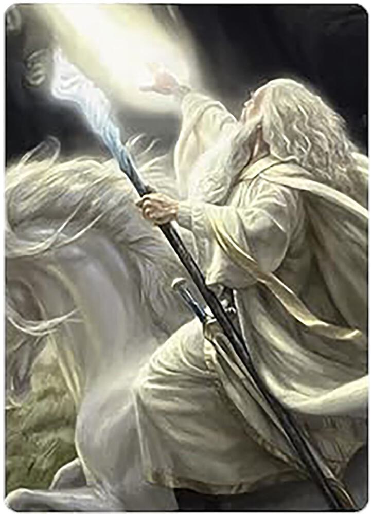Gandalf of the Secret Fire Art Card 17 card from Art Series: Universes Beyond: The Lord of the Rings: Tales of Middle-earth