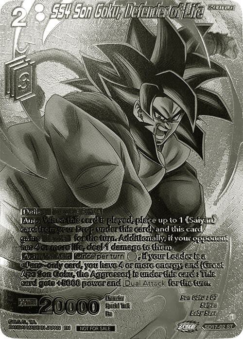 SS4 Son Goku, Defender of Life (2023 Offline Regionals Silver Print) SD17-02 card from Promotion Cards