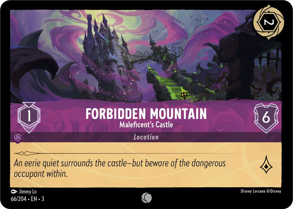 Forbidden Mountain - Maleficent's Castle 66/204 card from Into the Inklands