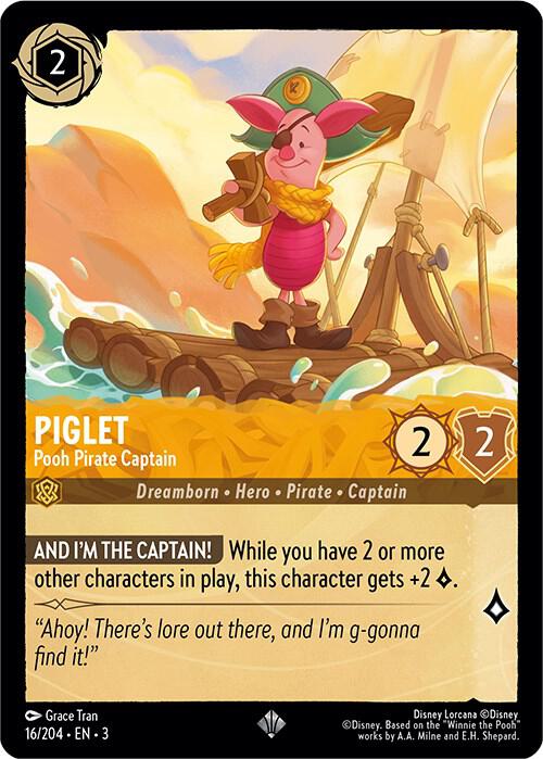 Piglet - Pooh Pirate Captain 16/204 card from Into the Inklands