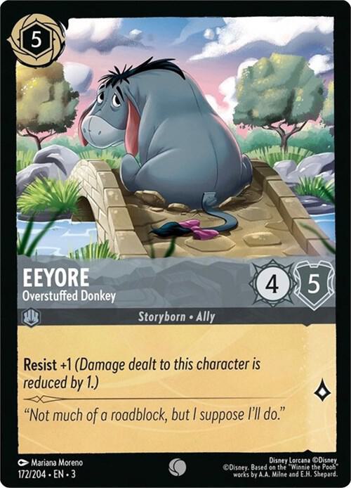 Eeyore - Overstuffed Donkey 172/204 card from Into the Inklands