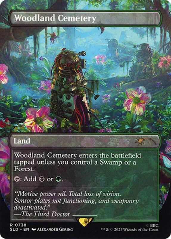 Woodland Cemetery 738 card from Secret Lair Drop Series